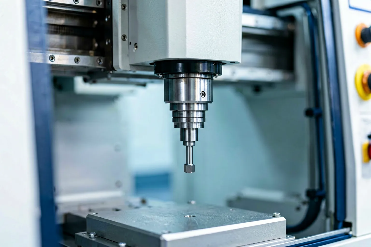 Controlled correction head and transfer tooling for a small pin