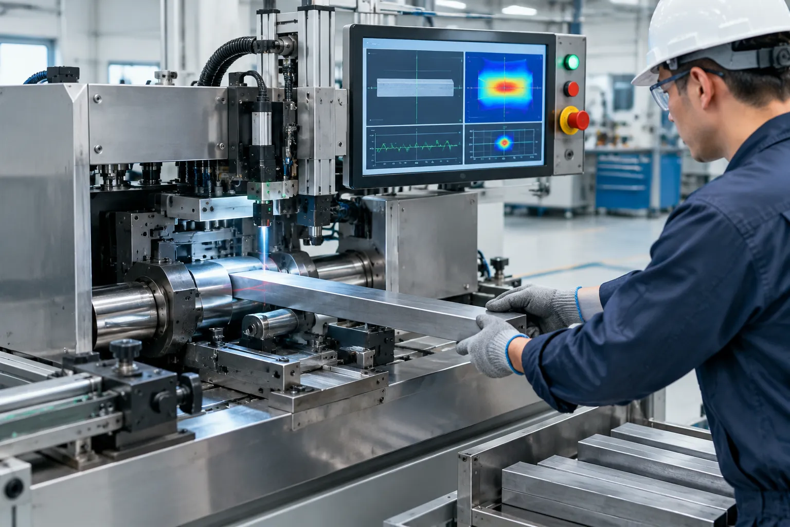 Released-state verification and traceable disposition at a straightening workstation