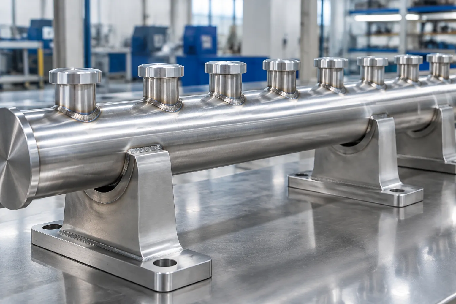 Long liquid cooling manifold positioned in an automatic straightening machine