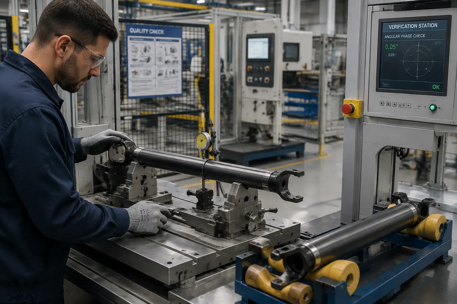 Drive shaft phase and runout verification before balancing