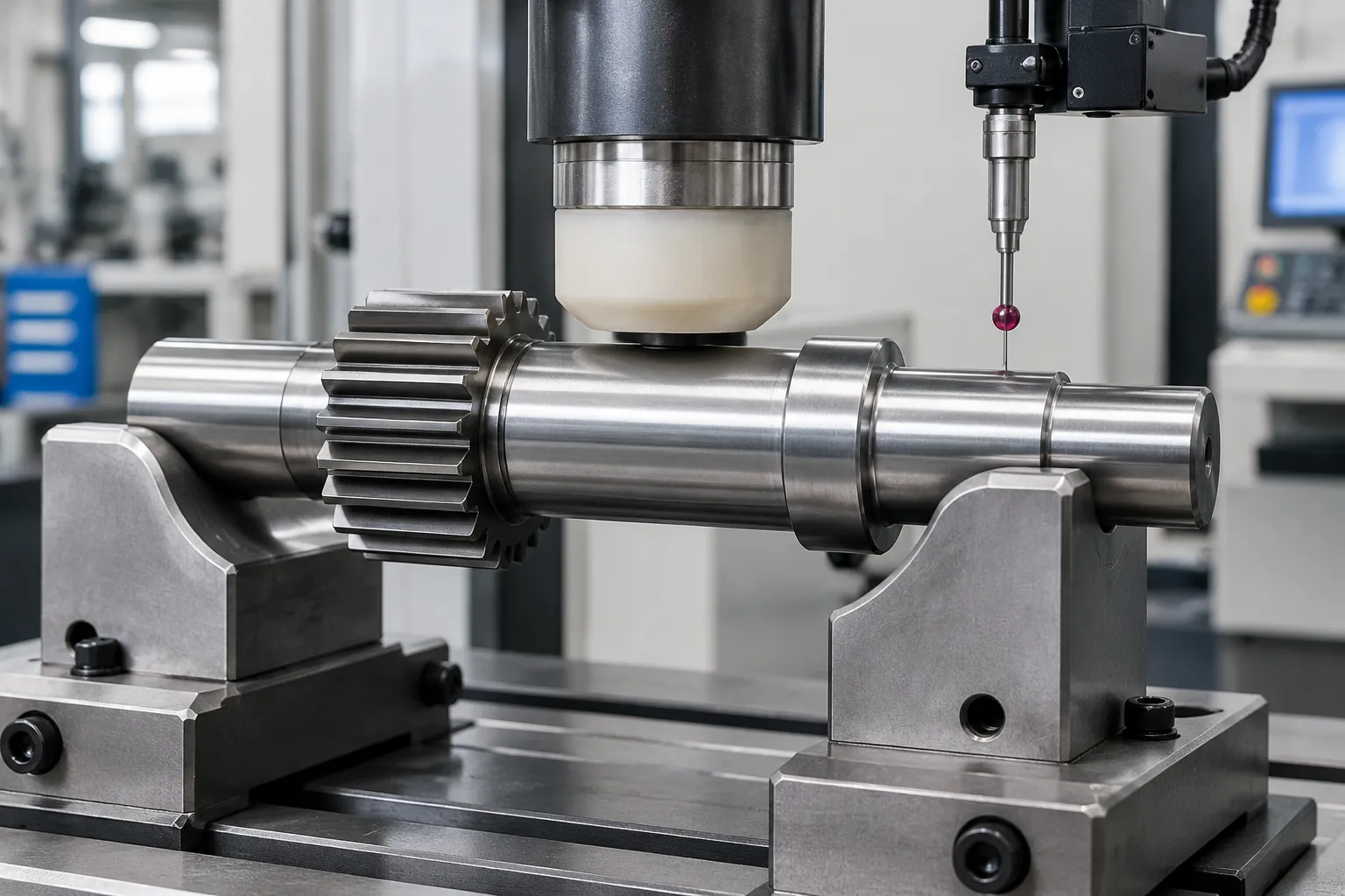 Controlled press correction on a protected gearbox shaft journal
