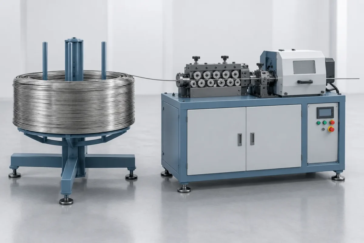 Fine wire coil and machine concept - engineering concept illustration