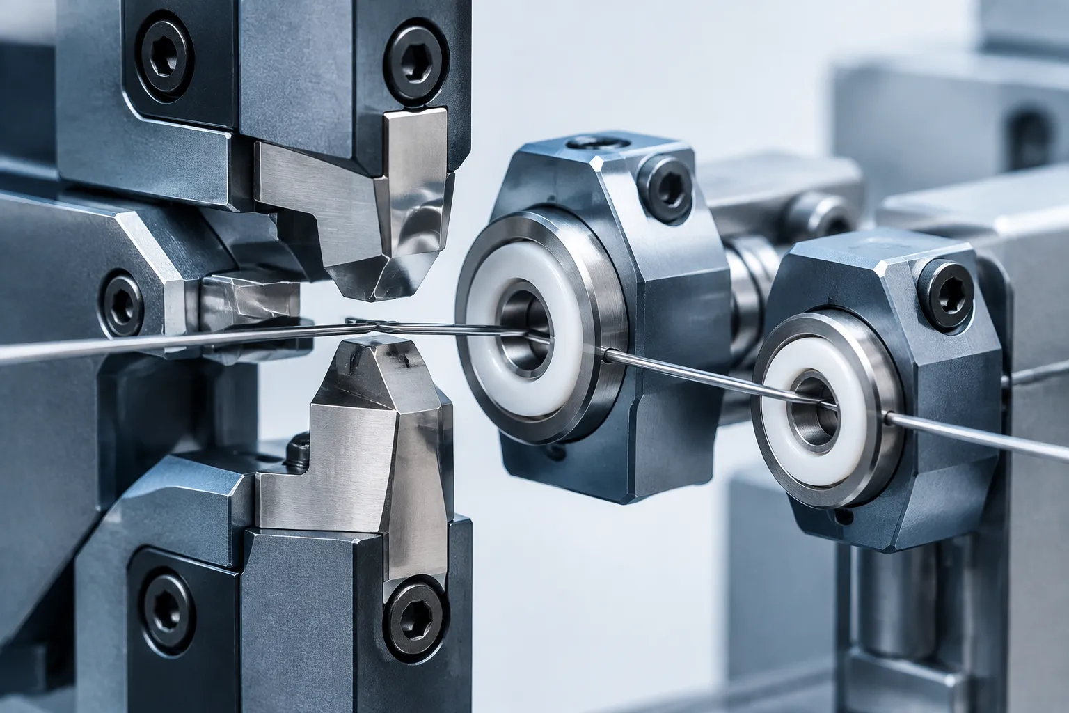 Contact tooling for fine wire concept - engineering concept illustration