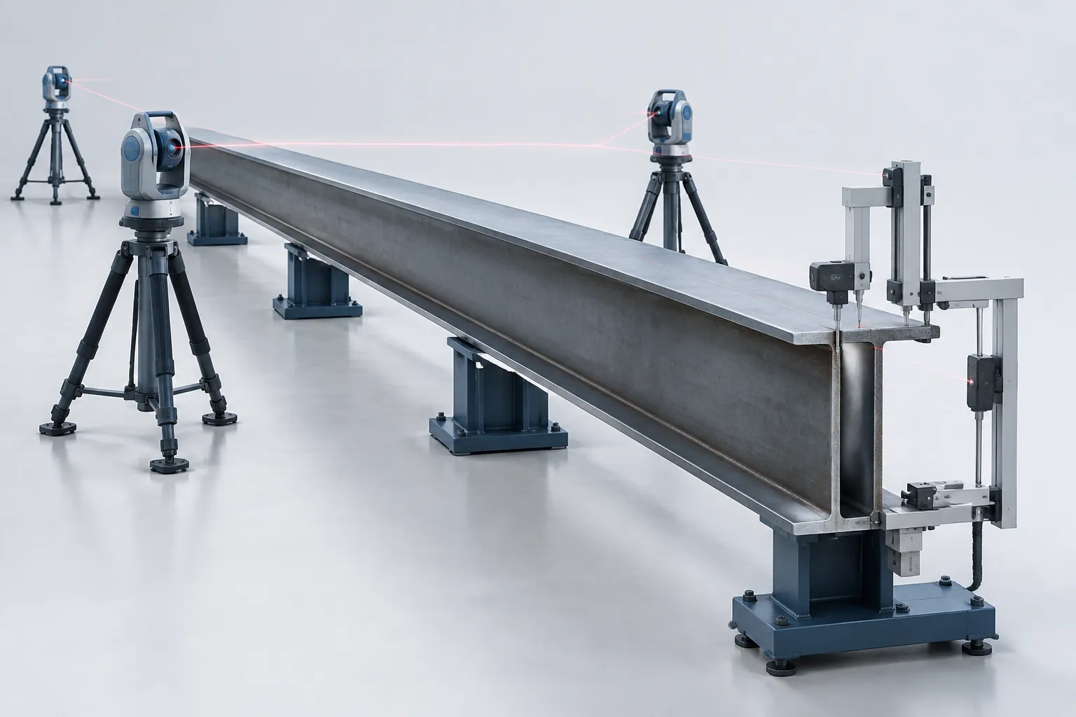 Full-length beam measurement concept - engineering concept illustration