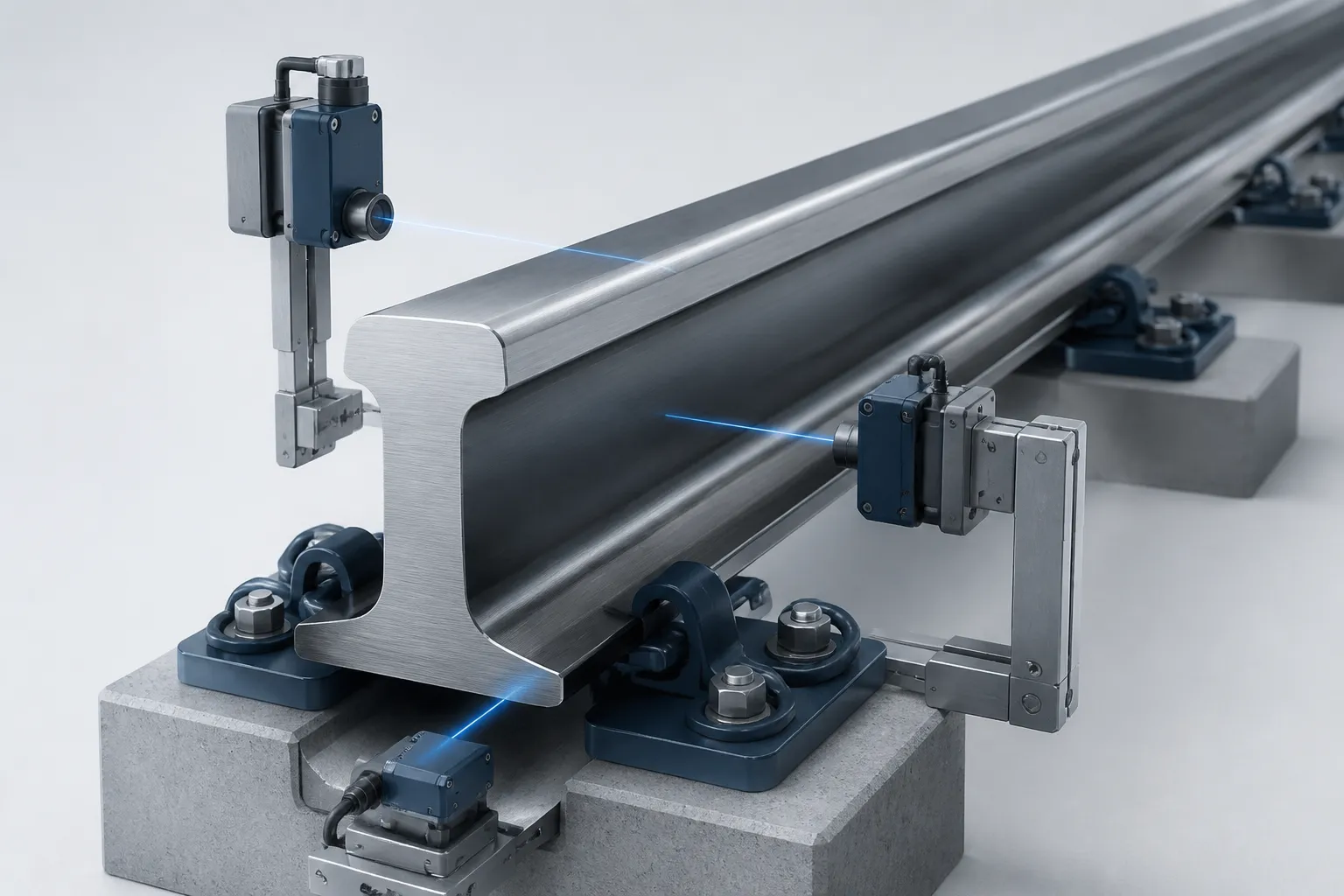 Rail two-plane measurement concept - engineering concept illustration