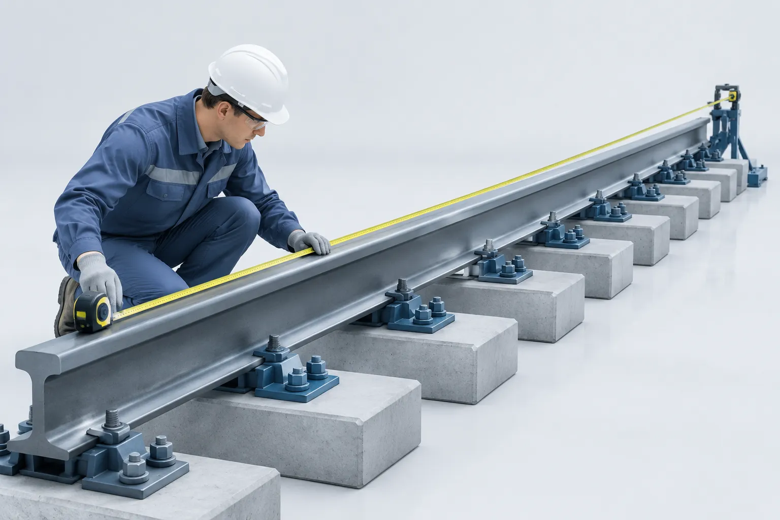 Released rail verification concept - engineering concept illustration