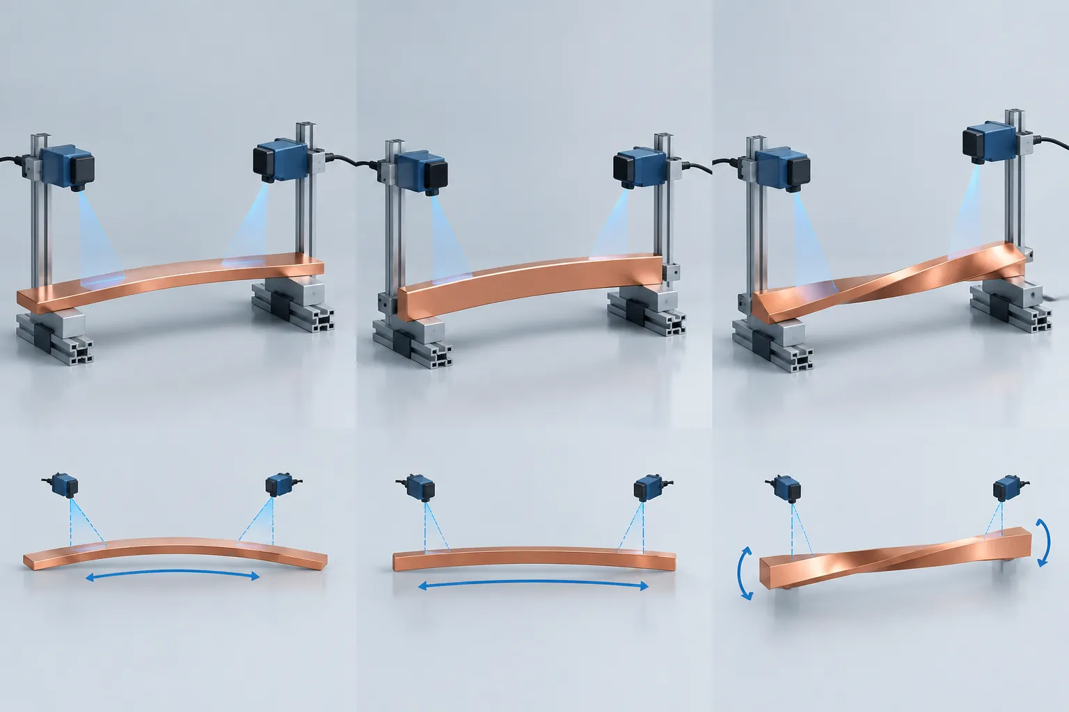 Busbar three-mode measurement concept - engineering concept illustration