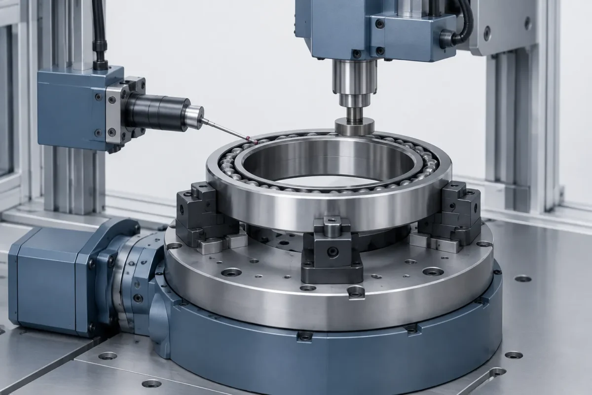 Bearing ring indexed fixture concept - engineering concept illustration