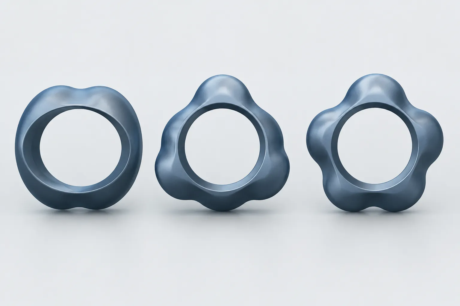 Multi-lobe roundness profiles concept - engineering concept illustration