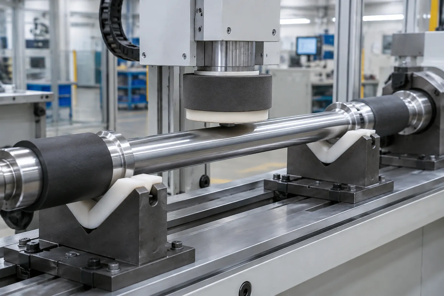 Protected contact tooling for bare pump shaft correction