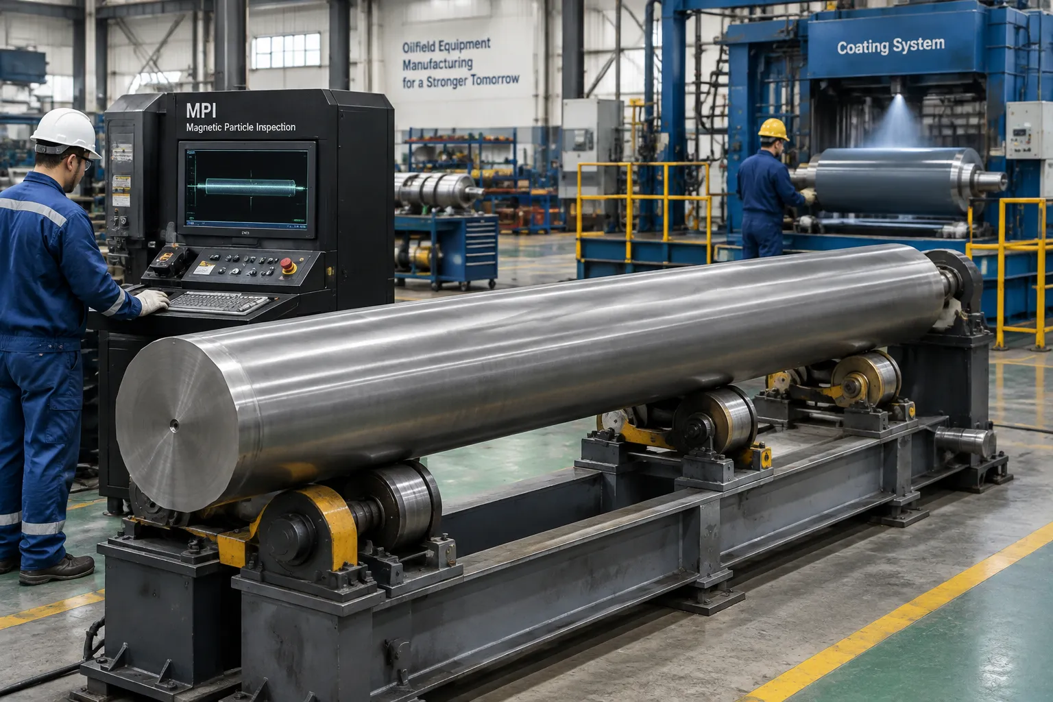 Rotor remanufacturing loop from inspection through straightening to recoating