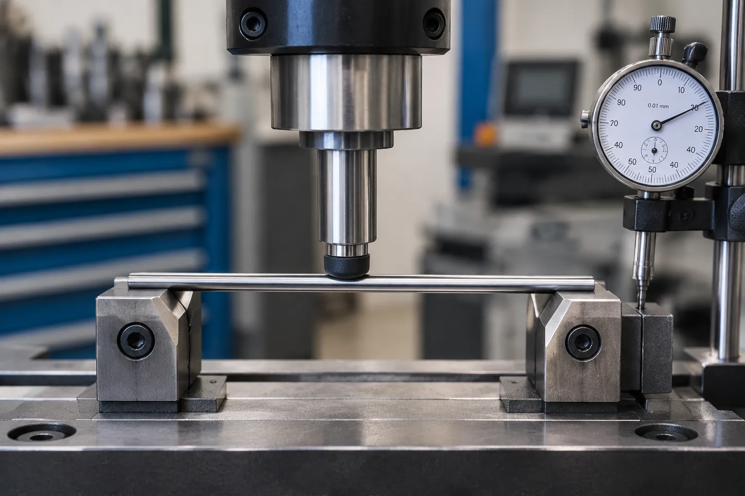 Controlled press head positioned over a hardened textile shaft